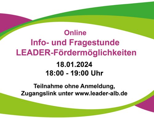 Online Info- und Fragestunde LEADER-Fördermöglichkeiten